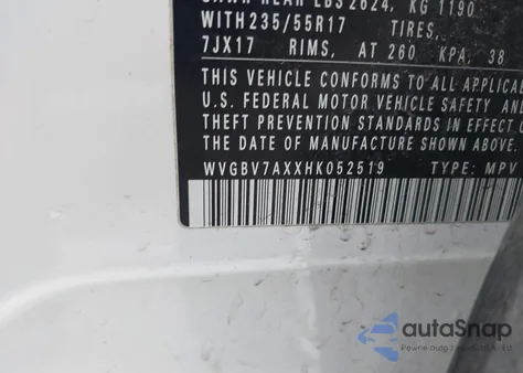 2017 Volkswagen Tiguan 2.0T/2.0T S from USA, damaged, VIN WVGBV7AXXHK052519